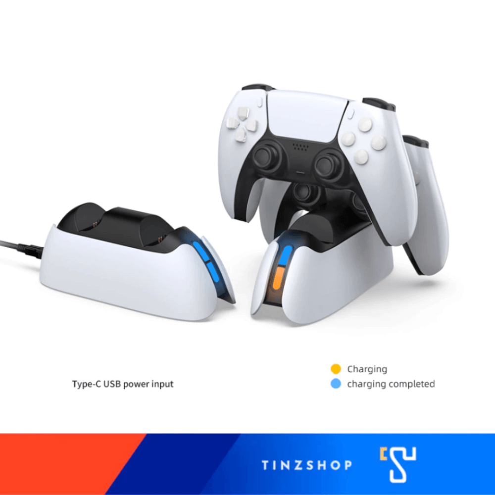 แท่นชาร์จ DOBE TP5-05103 สำหรับจอย DUALSENSE P-5 ชาร์จเร็ว สีขาว_3